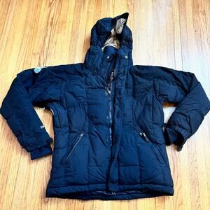 Bonfire Strobe Coat Womens Medium Black Snowboard Jacket Hooded